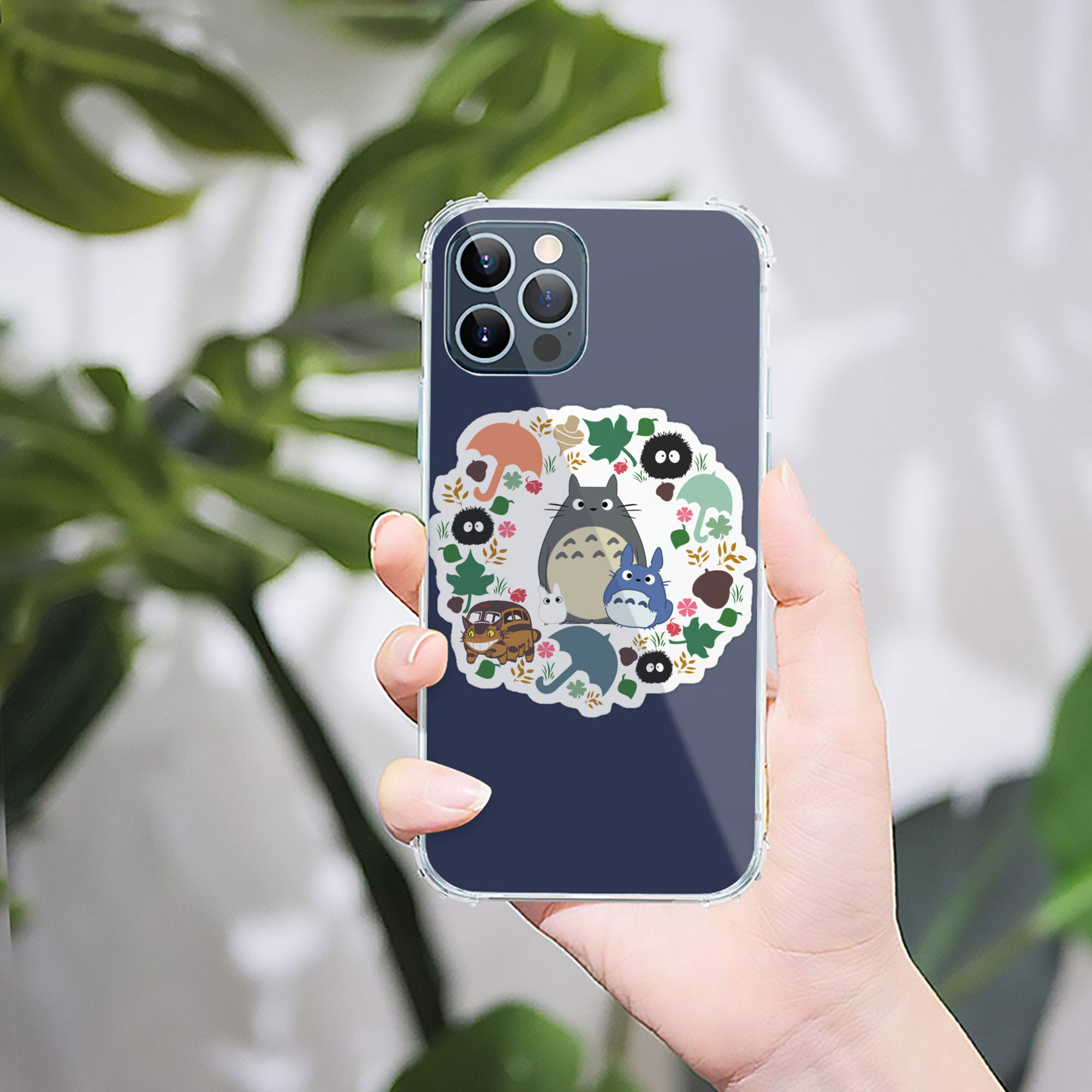 （画像用） となりのトトロ 草壁メイ 草壁サツキ My Neighbor Totoro Satsuki Kusakabe Mei Kusakabe 【iPhone 12シリーズ対応】透明スマホケース（クリアソフトケース）
